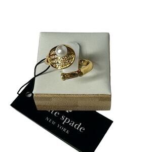 Kate Spade Queen Of The Court Tennis Ring size 8